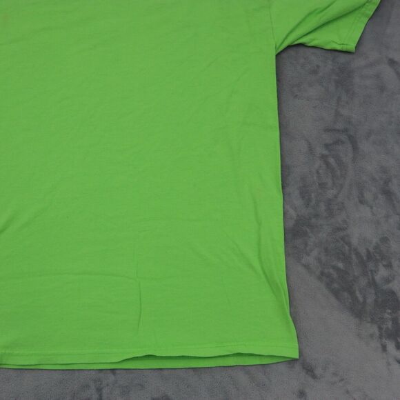 Piece Love Workout Shirt Men L Green Gildan Short Sleeve Crew Graphic Print T - Picture 11 of 15